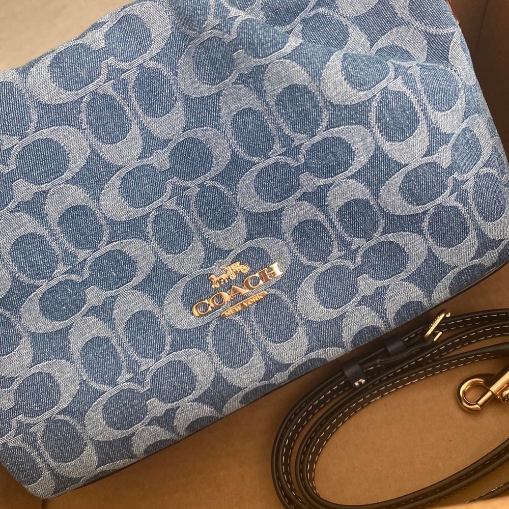Coach Denim Cloud Bag Crossbody Handbag - Picture 9 of 9